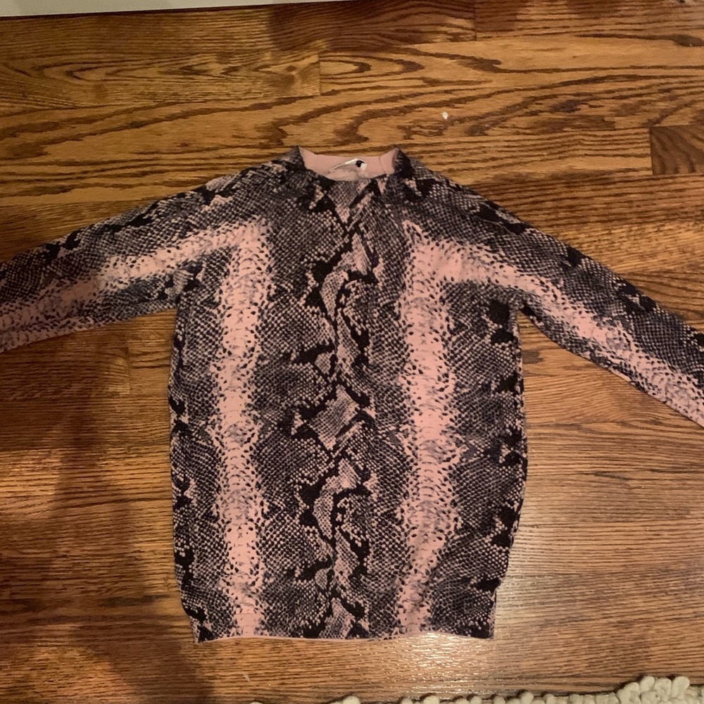 Whistles pink snakeskin sweater